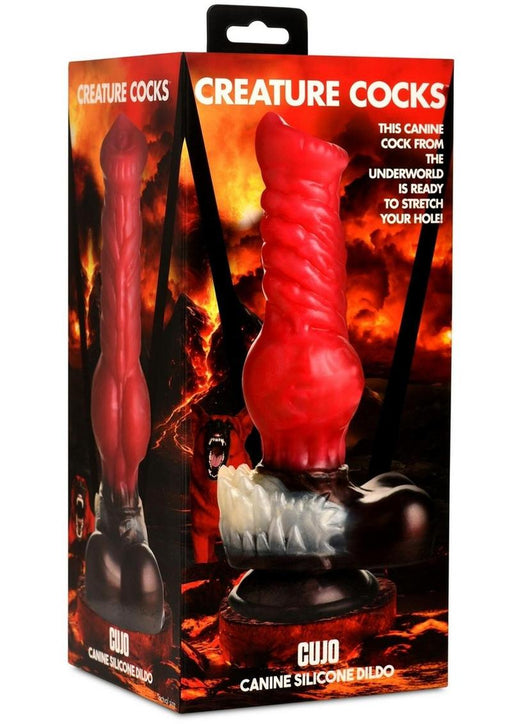 Creature Cocks Cujo Dildo Large Red/blk - SexToy.com