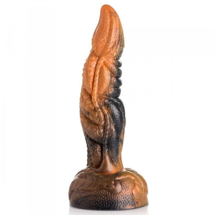 Creature Cocks Ravager Rippled Tentacle Silicone Dildo - Orange/Black - SexToy.com