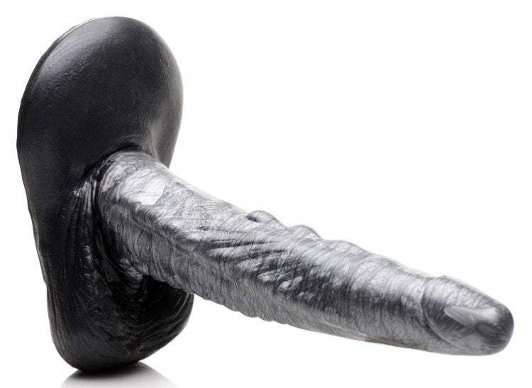 Creature Cocks The Gargoyle Rock Hard Silicone Dildo - Silver/Black - SexToy.com