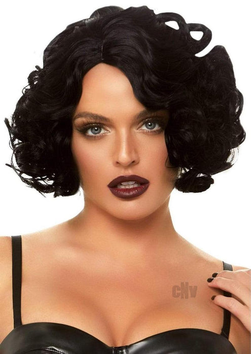 Curly Bob Wig O/s Black - SexToy.com