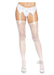 Daisy Dot Stocking Scallop Top Os White - SexToy.com