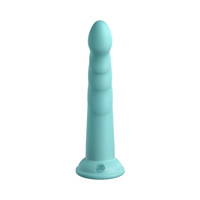 Dillio Platinum Slim Seven Silicone Dildo 7 In. Teal - SexToy.com