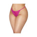 Dot Stretch Lace Trim Open Crotch Thong Azalea 1x - SexToy.com