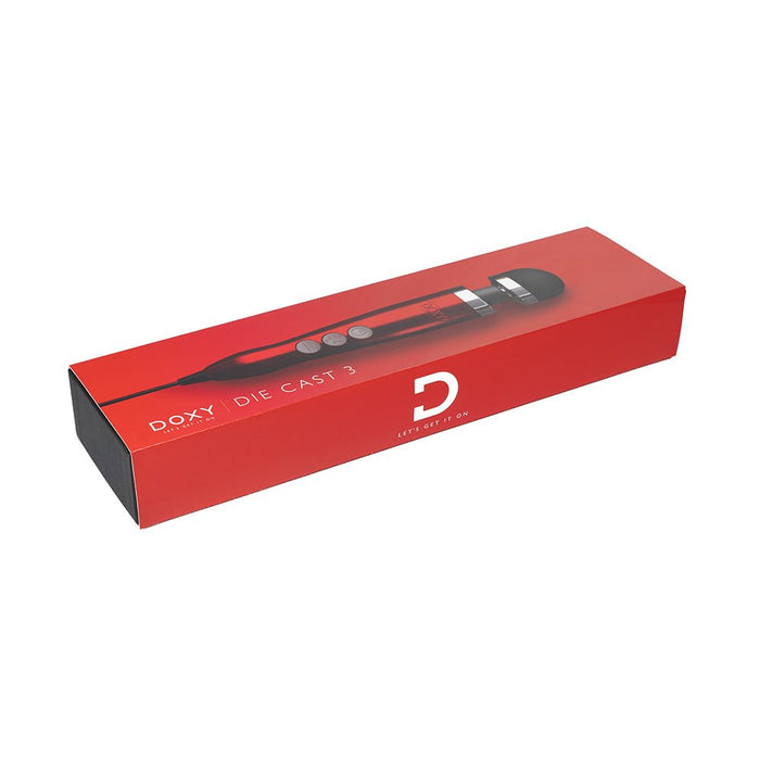 Doxy Die Cast 3 Compact Wand Vibrator Candy Red - SexToy.com