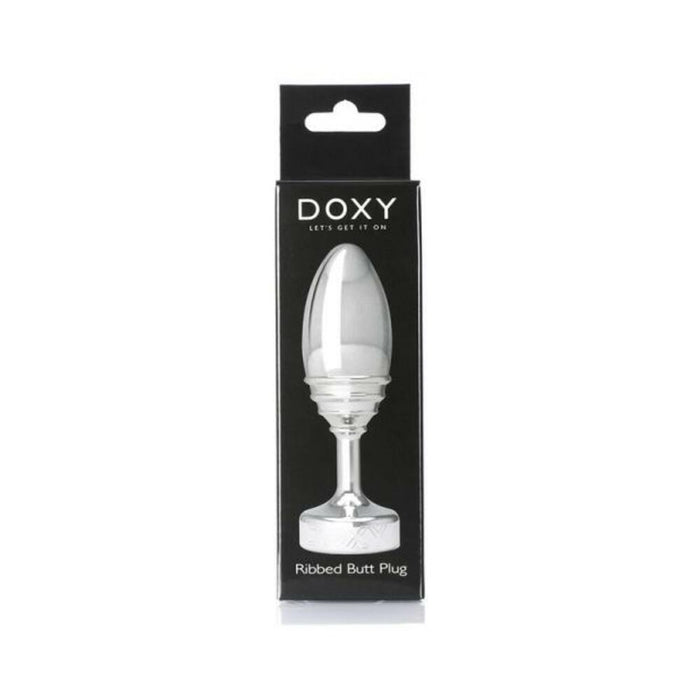 Doxy Ribbed Metal Butt Plug - SexToy.com