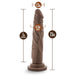 Dr. Skin Dr. Carter Dong With Suction Cup Silicone 7 In. Chocolate - SexToy.com