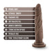 Dr. Skin Dr. Carter Dong With Suction Cup Silicone 7 In. Chocolate - SexToy.com