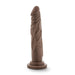 Dr. Skin Dr. Carter Dong With Suction Cup Silicone 7 In. Chocolate - SexToy.com