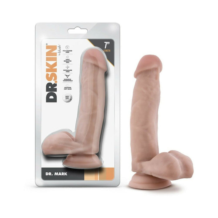 Dr. Skin Dr. Mark 7 In. Dildo With Balls Beige - SexToy.com