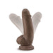 Dr. Skin Plus Girthy Posable Dildo With Balls 7 In. Chocolate - SexToy.com