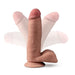 Dr. Skin Plus Posable Dildo With Balls 7 In. Mocha - SexToy.com