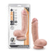 Dr. Skin Plus Thick Posable Dildo With Squeezable Balls 8 In. Vanilla - SexToy.com