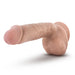 Dr. Skin Plus Thick Posable Dildo With Squeezable Balls 8 In. Vanilla - SexToy.com