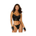 Dreamgirl Wetlook Fishnet Strappy Bustier & Thong Set Black Xl Hanging | SexToy.com