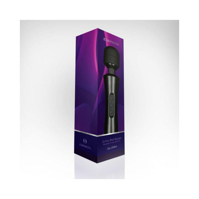 Edonista Gloria Large Wand Vibrator Black - SexToy.com