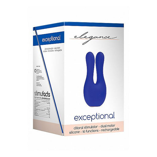 Elegance Dual Motor Clitoral Stimulator Exceptional Blue - SexToy.com