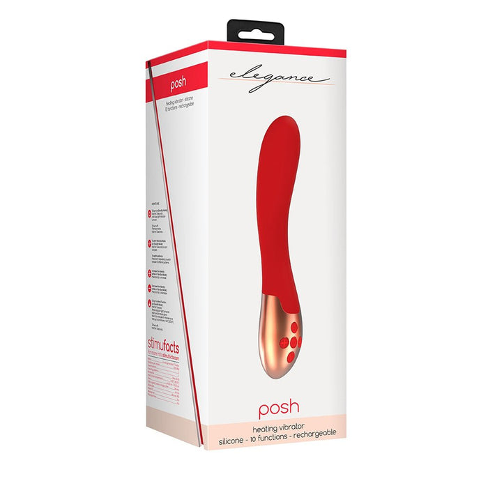 Elegance Heating Vibrator Posh Red - SexToy.com