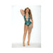 Euphoria Lace Bustier W/open Crotch Panty Teal O/s - SexToy.com