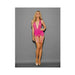 Euphoria Mesh Bustier W/hose Hot Pink O/s - SexToy.com