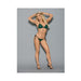 Euphoria Tri Top & Crotchless Side Tie Thong Emerald/black O/s - SexToy.com