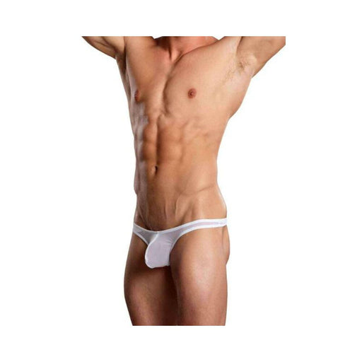 Euro Male Mesh Thong White Small/ Medium - SexToy.com