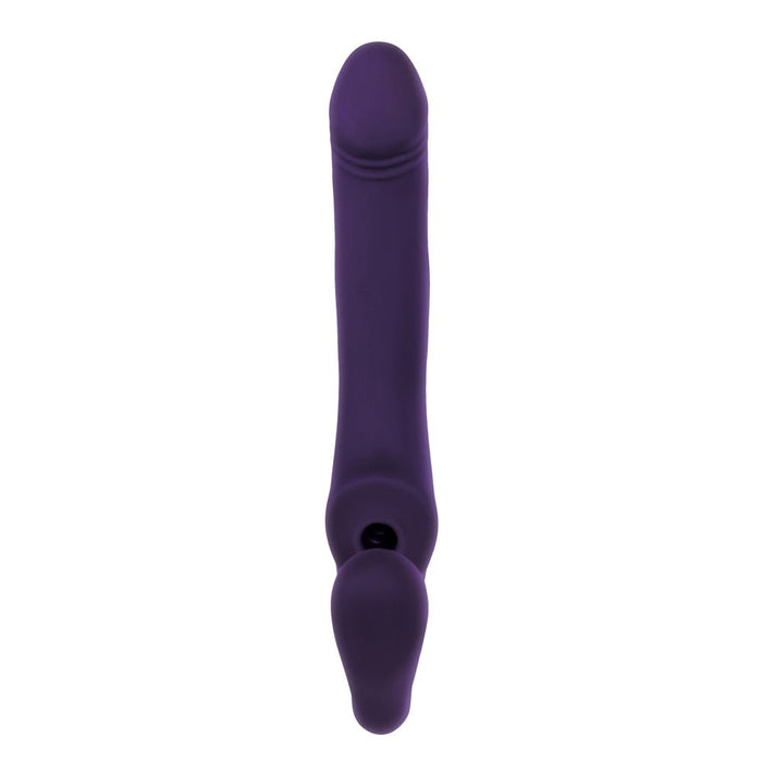 Evolved 2 Become 1 Silicone Rechargeable Strapless Strap-on Purple - SexToy.com