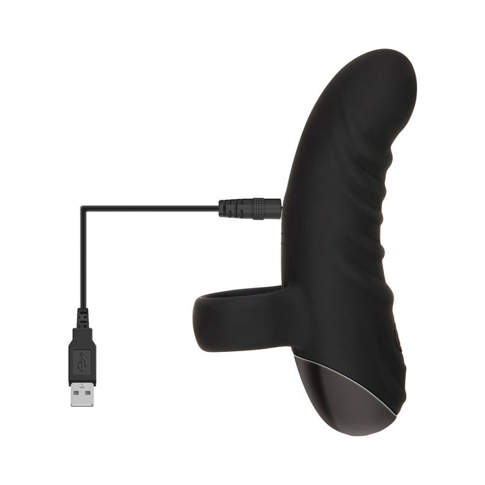 Evolved Hooked On You Rechargeable Silicone Black - SexToy.com