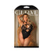 Fantasy Lingerie Curve Krista Strappy Harness Teddy With Snap Closure Black 3xl/4xl - SexToy.com