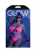 Fantasy Lingerie Glow Lights Off Lace Halter Bralette & Cage Panty - SexToy.com