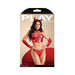 Fantasy Lingerie Play Haute In Here Front Zip Harness Top And Panty, Arm Bands & Headband Costume S/ - SexToy.com