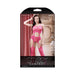 Fantasy Lingerie Sheer Afterglow Cutout Teddy With Attached Footless Stockings - SexToy.com