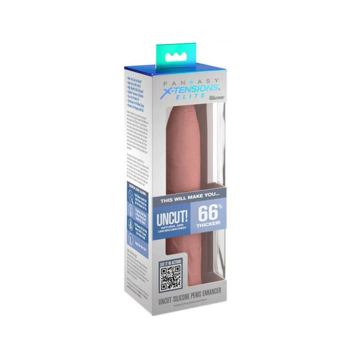 Fantasy X-tensions Elite Uncut Extension Sleeve 7in Light | SexToy.com