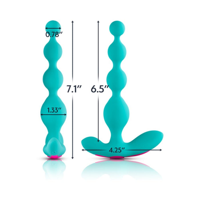 Femmefunn Funn Beads Vibrating Anal Beads Turquoise Blue | SexToy.com