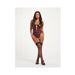 Fishnet & Stretch Lace Teddy W/double Adjustable Straps Black/wine Lg - SexToy.com