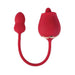 Fuchsia Rose Clit Licking Stimulator & Vibrating Egg - Red - SexToy.com