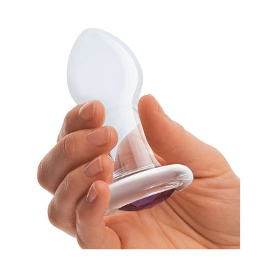 Glas 3.5" Bling Bling Glass Butt Plug - SexToy.com