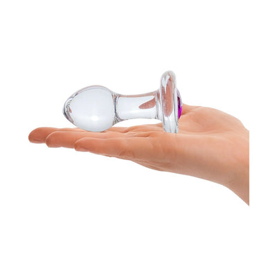 Glas 3.5" Bling Bling Glass Butt Plug - SexToy.com