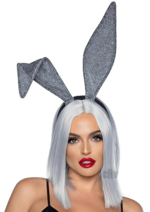 Glitter Bunny Ears O/s Silver - SexToy.com