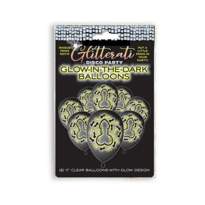 Glitterati Disco Party Glow In The Dark Balloons 8-pack - SexToy.com