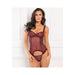 Grand Finale 2pc Ruffle Teddy Burgundy M/l | SexToy.com