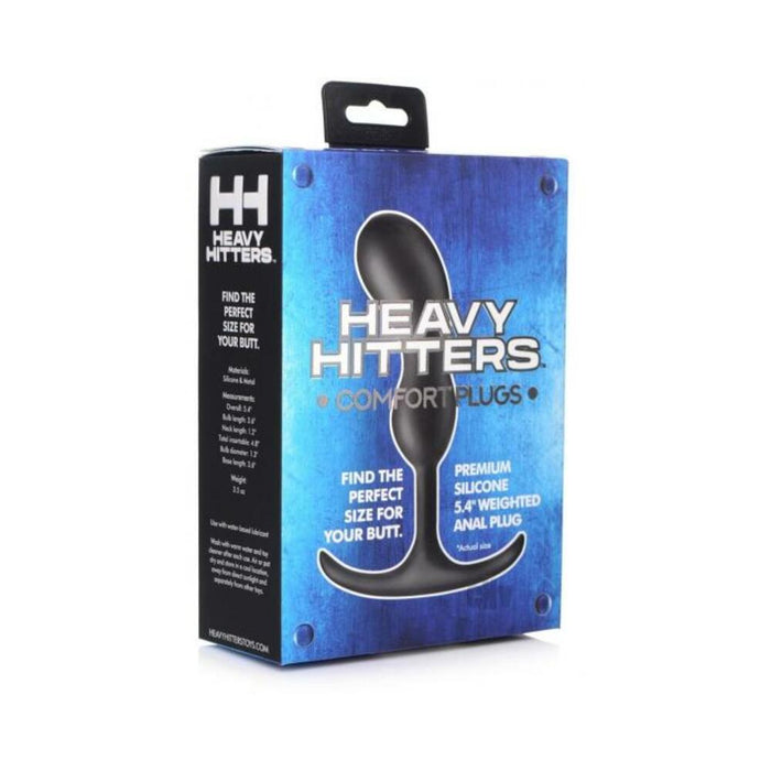 Heavy Hitters Comfort Plugs 5.5 Black - SexToy.com