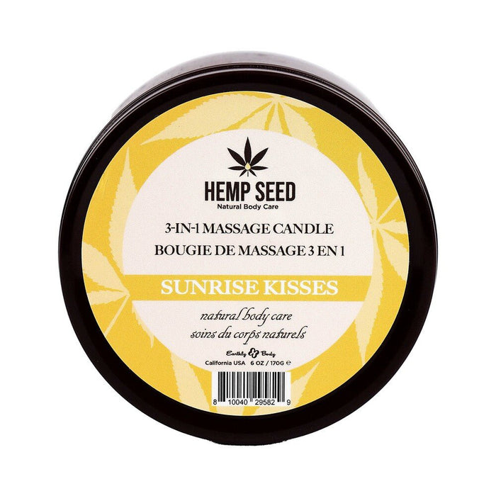 Hemp Seed 3-In-1 Massage Candle Sunrise Kisses 6 oz. - SexToy.com