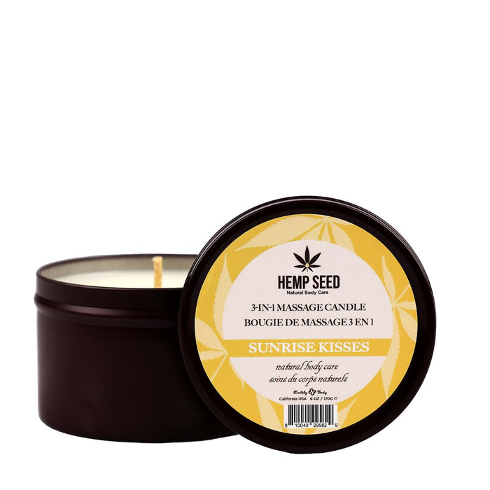 Hemp Seed 3-In-1 Massage Candle Sunrise Kisses 6 oz. - SexToy.com