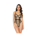 Holiday Metallic Fishnet Teddy W/underwire Cups Black/gold Sm - SexToy.com