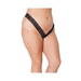 Holiday Scallop Stretch Lace High Leg Thong Black Os/xl - SexToy.com