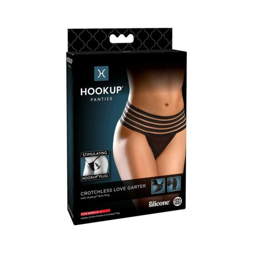 Hookup Crotchless Love Garter Black Fits Size S-l | SexToy.com