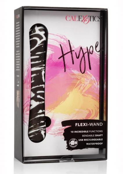 Hype Flexi Wand Black White Vibrator | SexToy.com