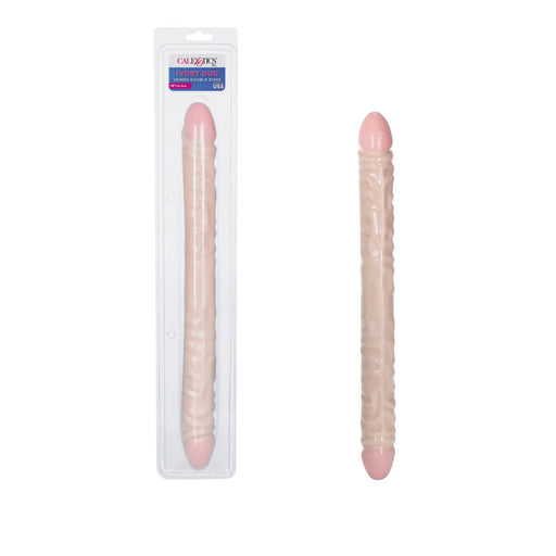 Ivory Duo 18 Inches Veined Double Dong - SexToy.com