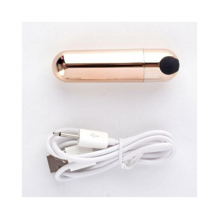 Jayden Rose Gold Rechargeable Vibrating Erection Ring - SexToy.com