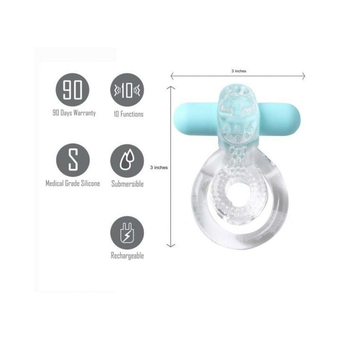 Jayden Vibrating Erection Enhancer Clear Ring - SexToy.com